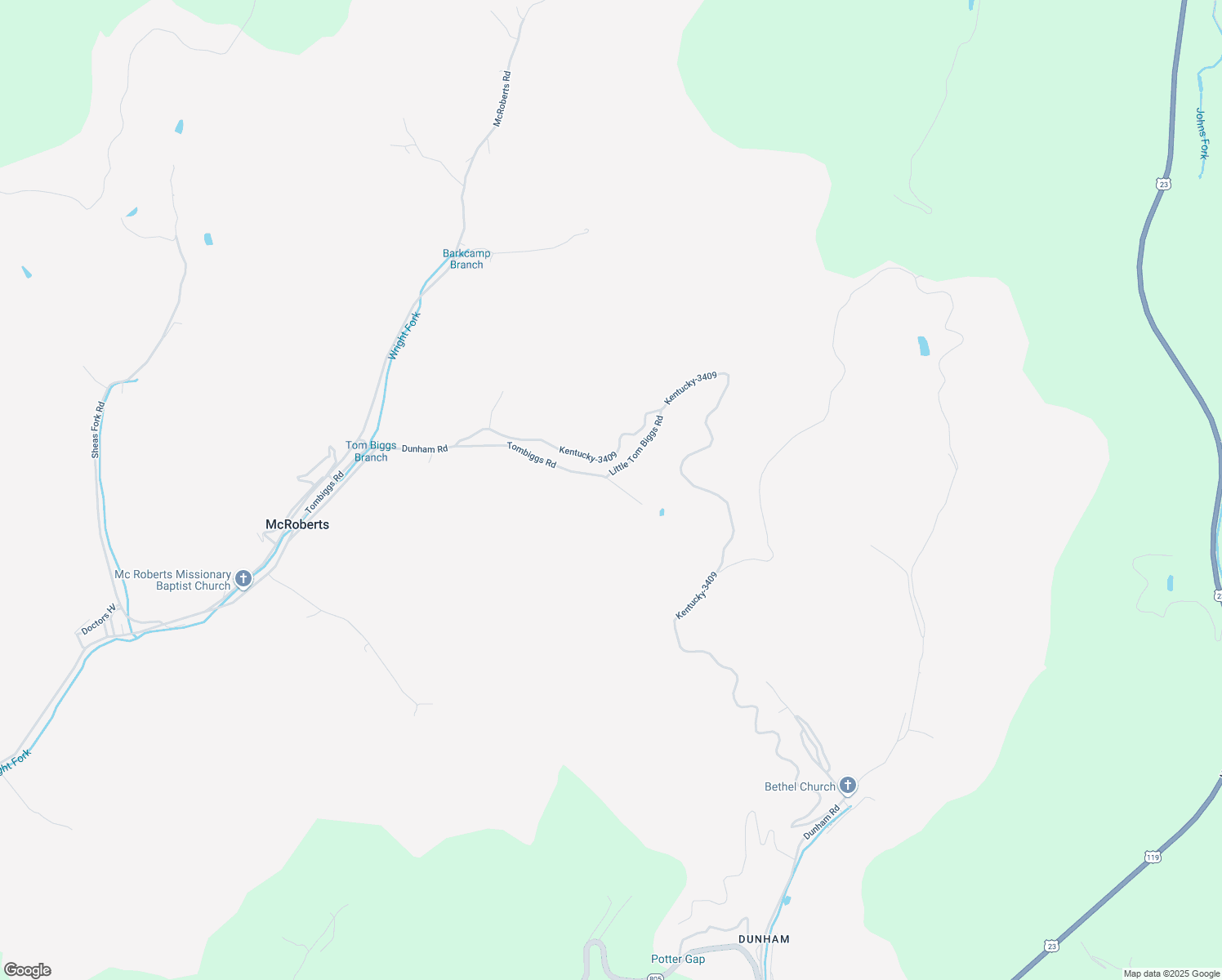 map of restaurants, bars, coffee shops, grocery stores, and more near 482 Little Tom Biggs Road in McRoberts