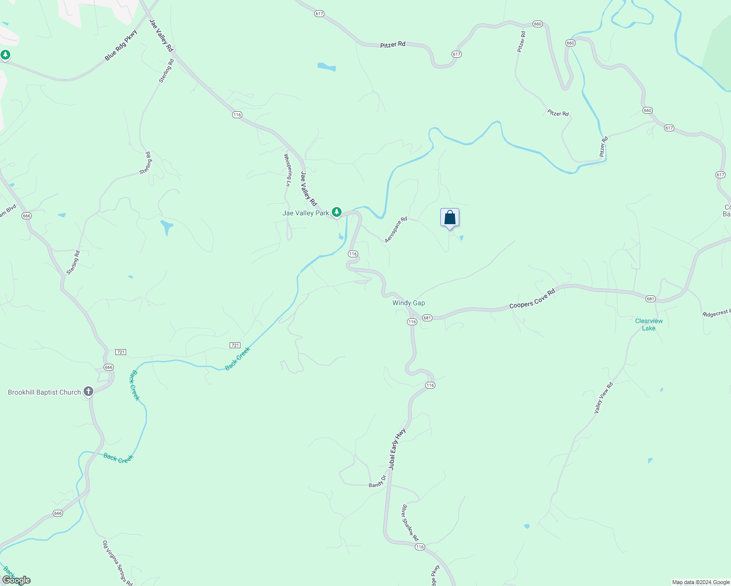 map of restaurants, bars, coffee shops, grocery stores, and more near 4152 Carr Rouse Road in Roanoke