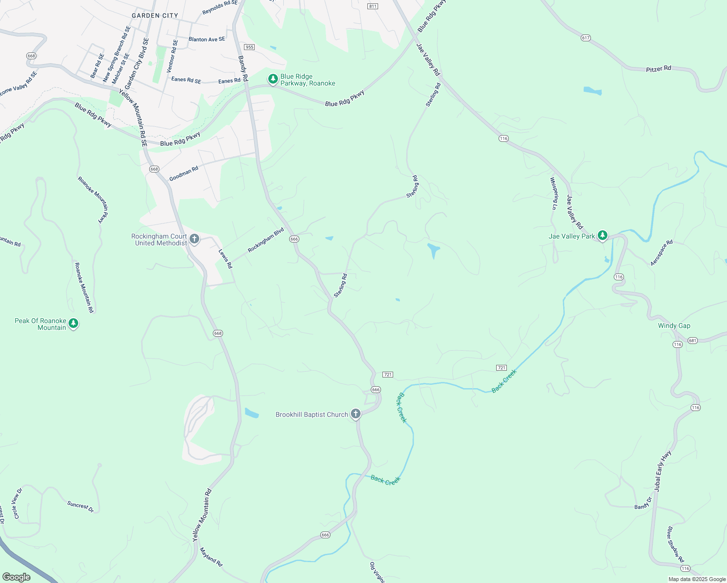 map of restaurants, bars, coffee shops, grocery stores, and more near 3960 Sterling Rd in Roanoke