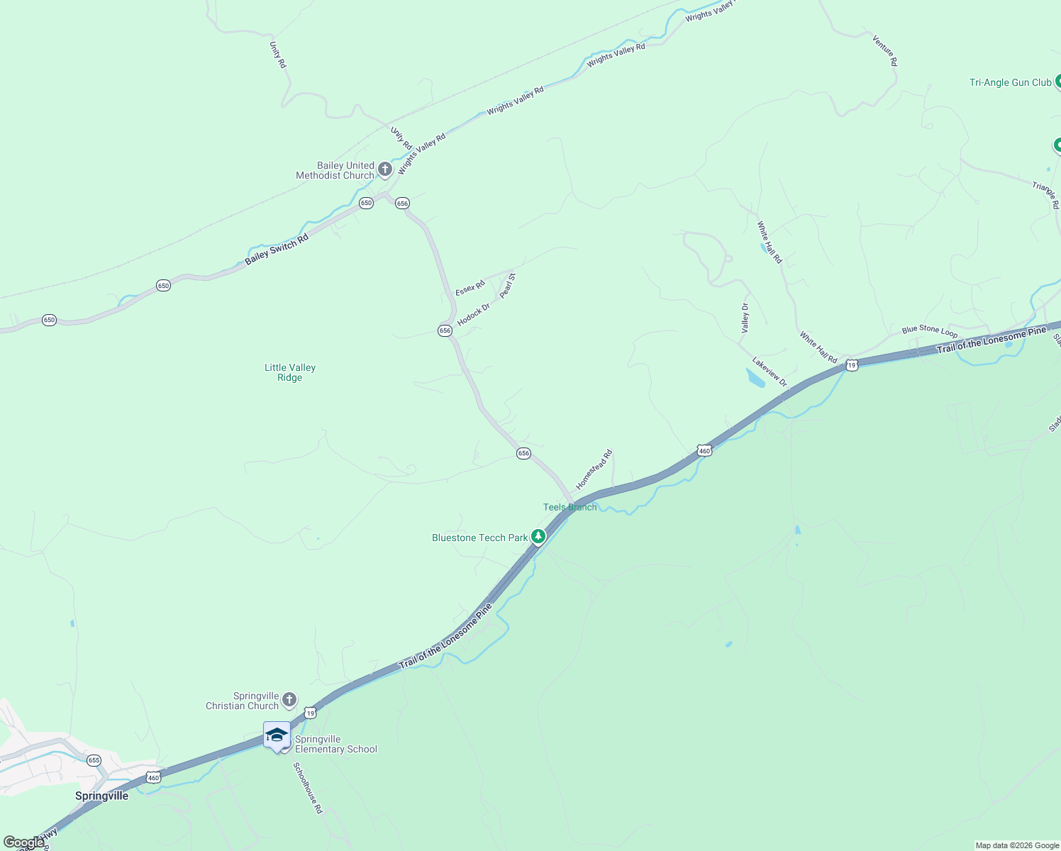 map of restaurants, bars, coffee shops, grocery stores, and more near 416 Bailey Switch Road in Bluefield