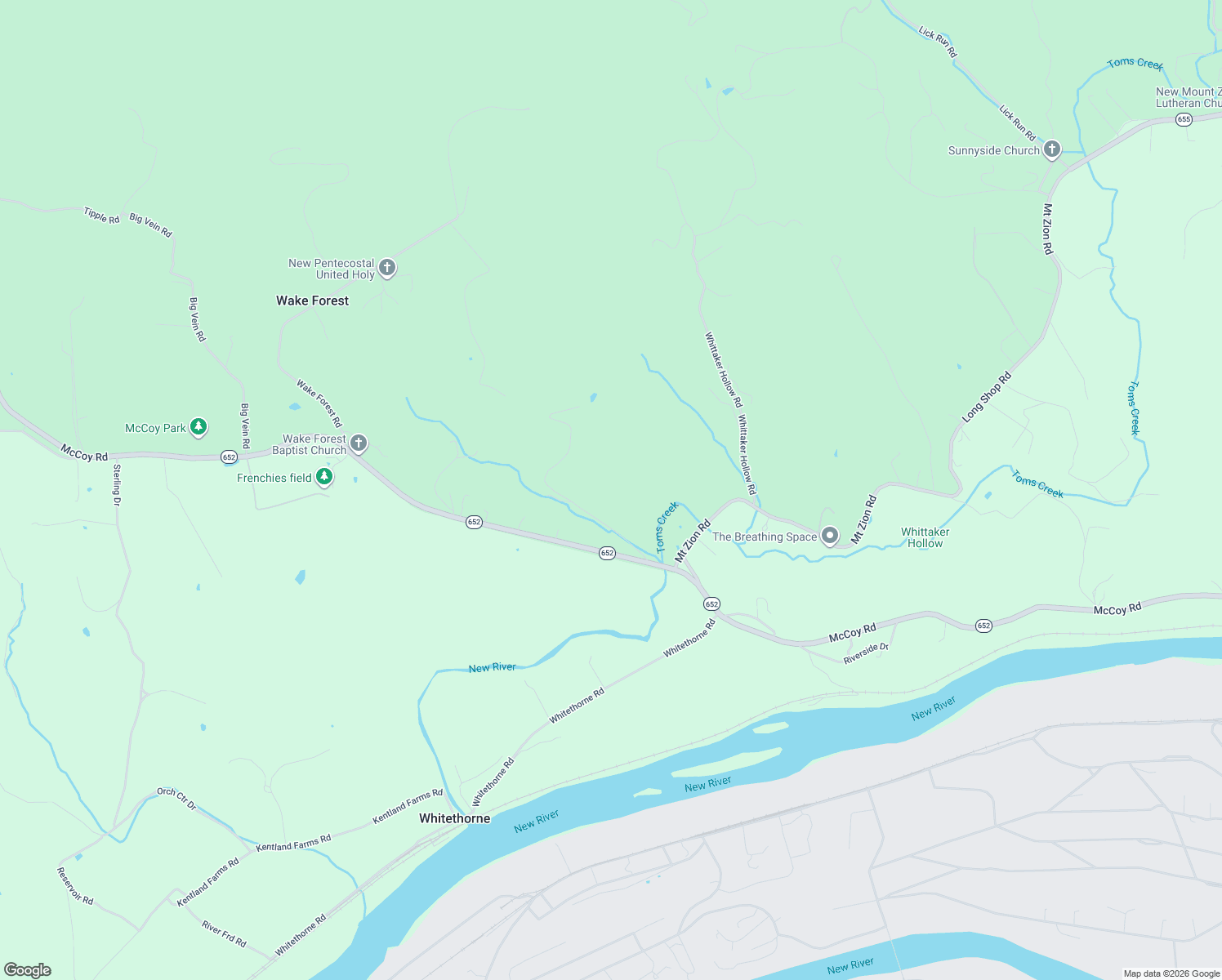 map of restaurants, bars, coffee shops, grocery stores, and more near 1788 Daisy Road in Blacksburg