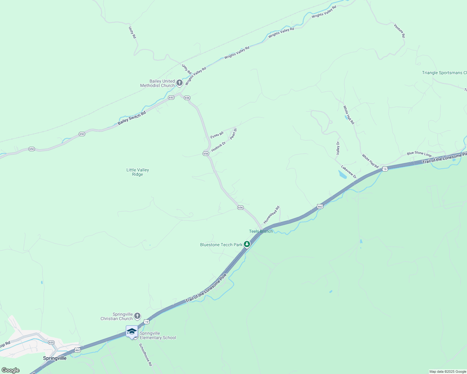 map of restaurants, bars, coffee shops, grocery stores, and more near Lansing Drive in Tazewell County
