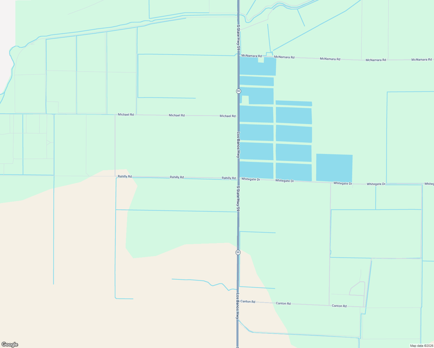 map of restaurants, bars, coffee shops, grocery stores, and more near 170 Rahilly Road in Merced