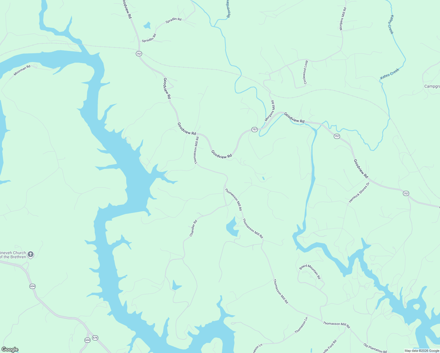 map of restaurants, bars, coffee shops, grocery stores, and more near 1385-1431 State Route 758 in GOODVIEW