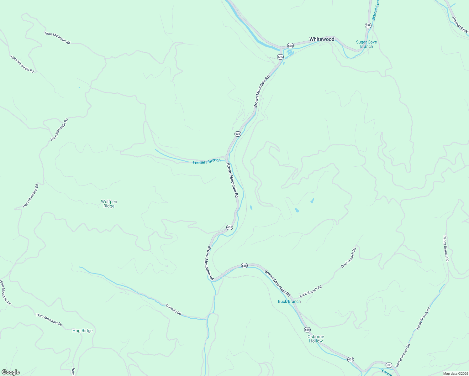 map of restaurants, bars, coffee shops, grocery stores, and more near State Route 635 in Whitewood