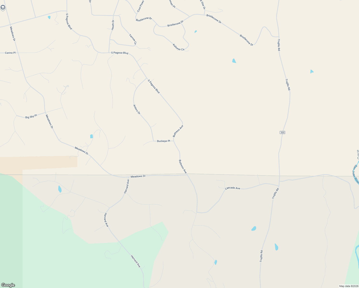 map of restaurants, bars, coffee shops, grocery stores, and more near 218 Buttress Avenue in Pagosa Springs