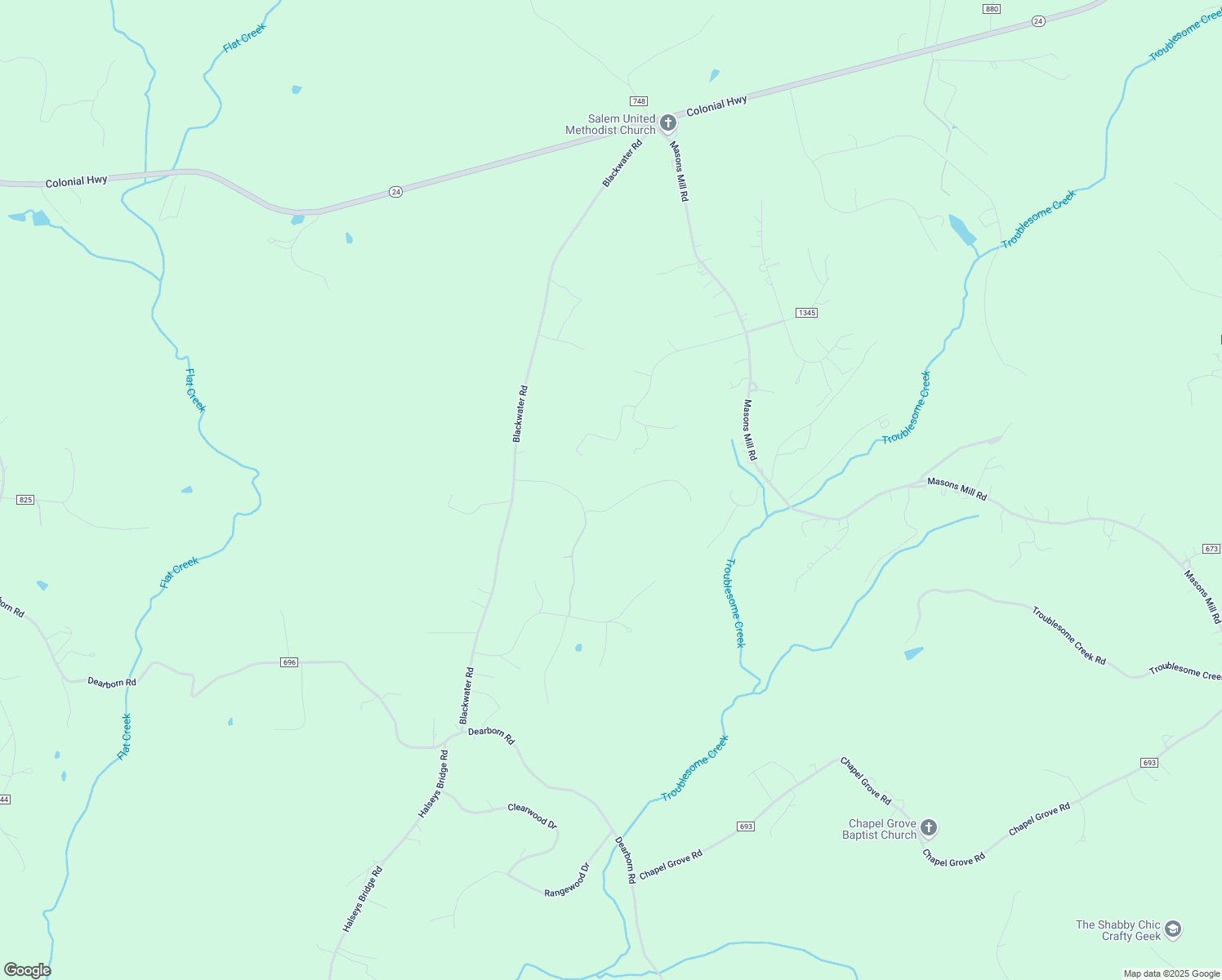map of restaurants, bars, coffee shops, grocery stores, and more near 200 Ridgewood Drive in Evington