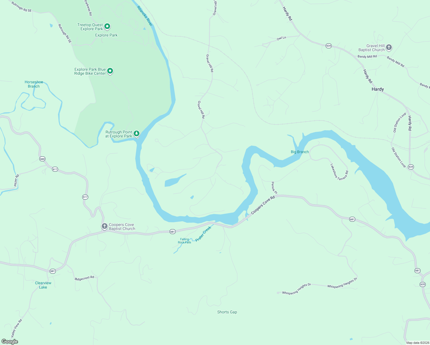 map of restaurants, bars, coffee shops, grocery stores, and more near 1039 McVey Road in Vinton