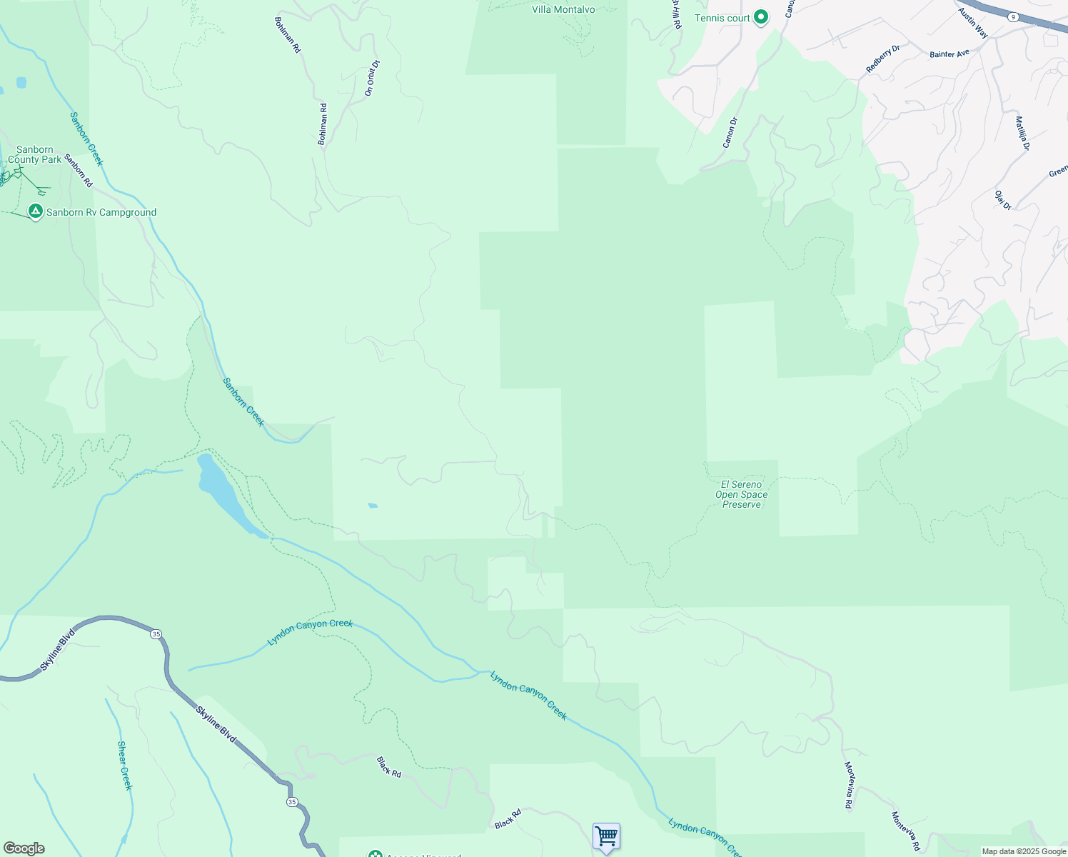 map of restaurants, bars, coffee shops, grocery stores, and more near 16968 Bohlman Road in Saratoga