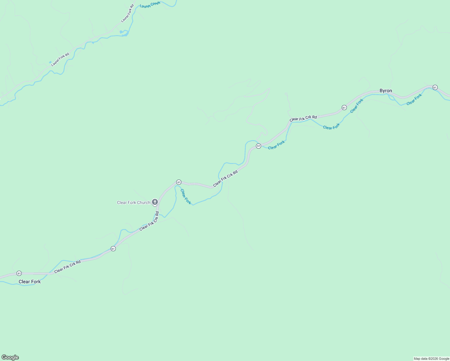 map of restaurants, bars, coffee shops, grocery stores, and more near 7012-7032 Clear Fork Creek Road in Bland County