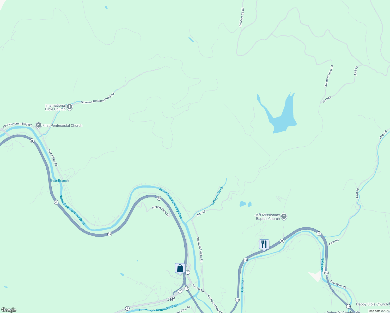 map of restaurants, bars, coffee shops, grocery stores, and more near in Hazard