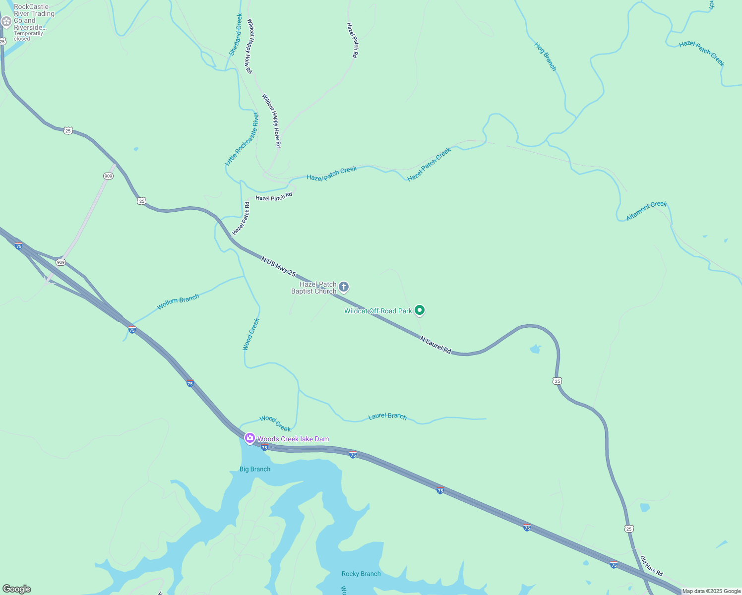 map of restaurants, bars, coffee shops, grocery stores, and more near 8078 U.S. 25 in East Bernstadt