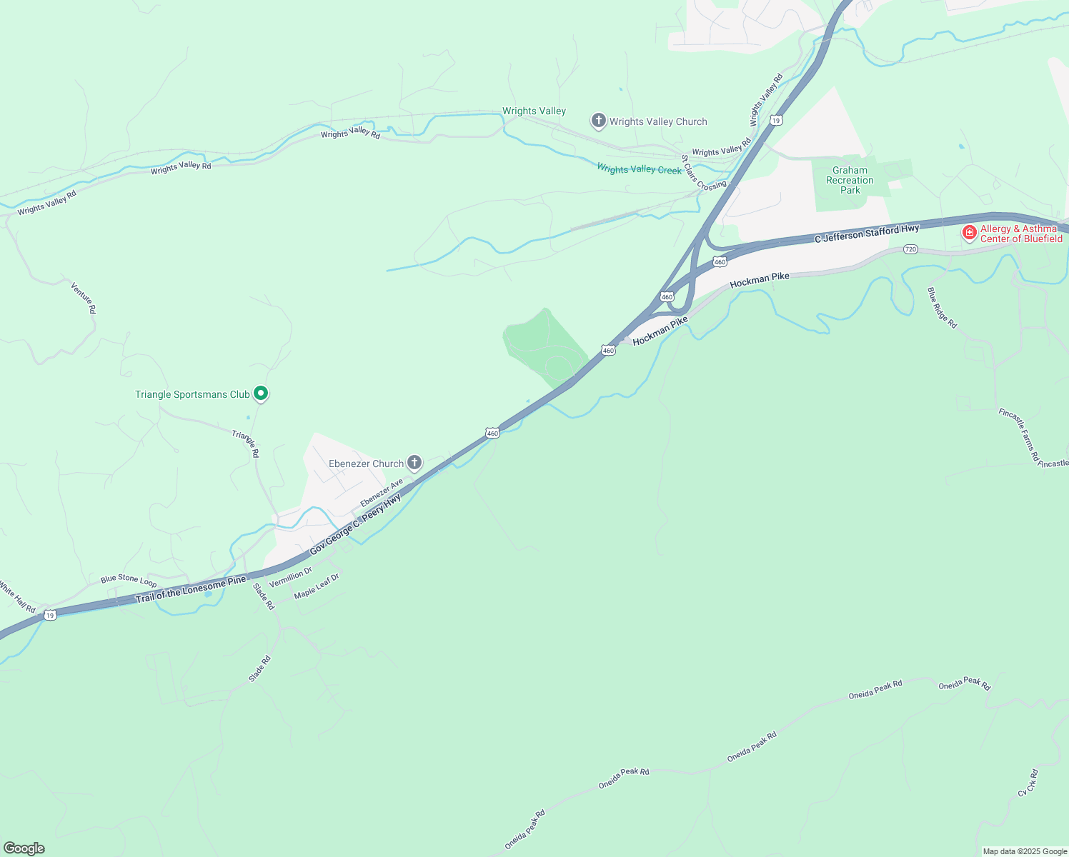 map of restaurants, bars, coffee shops, grocery stores, and more near in Bluefield