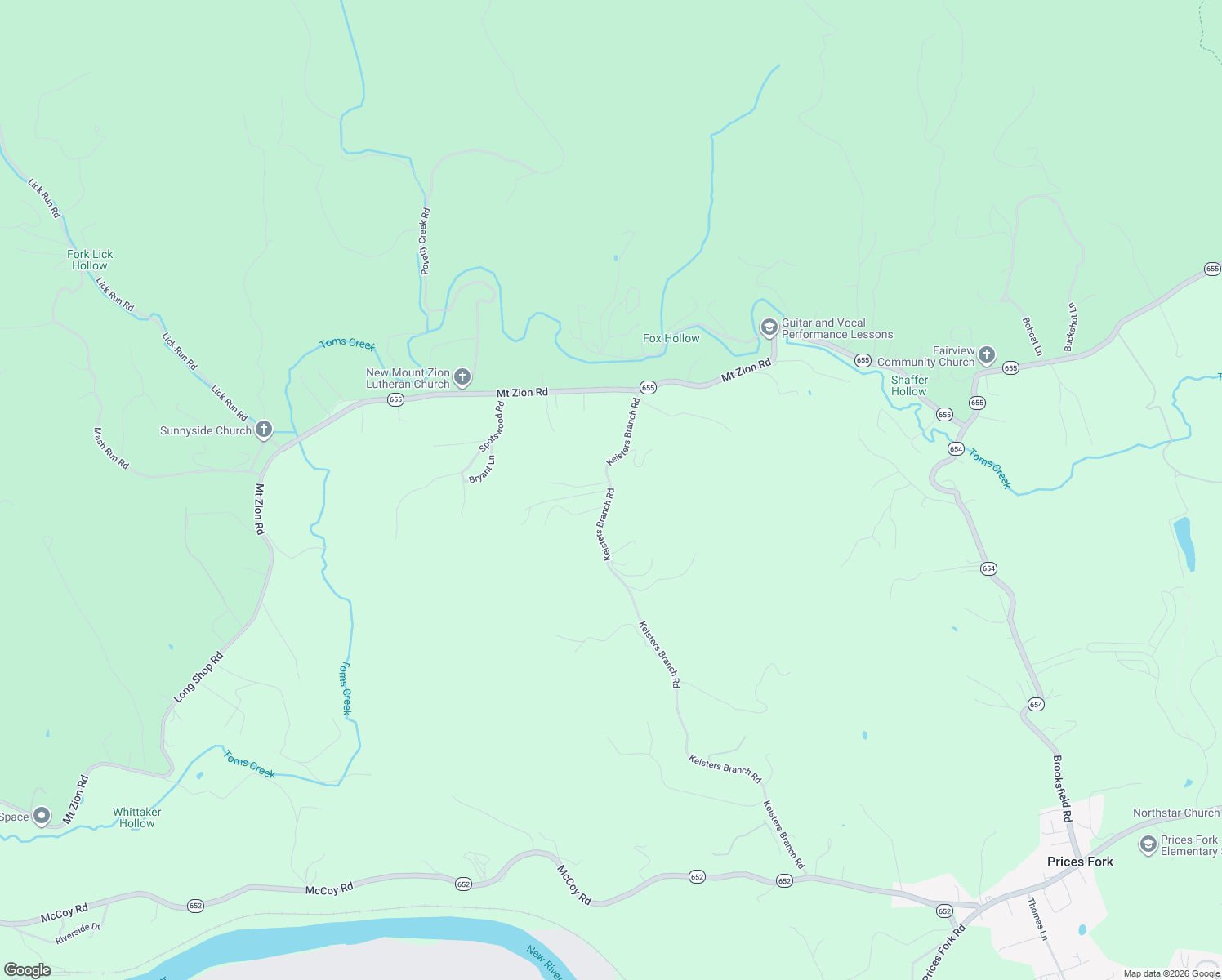 map of restaurants, bars, coffee shops, grocery stores, and more near 3200 Nikkel Lane in Blacksburg