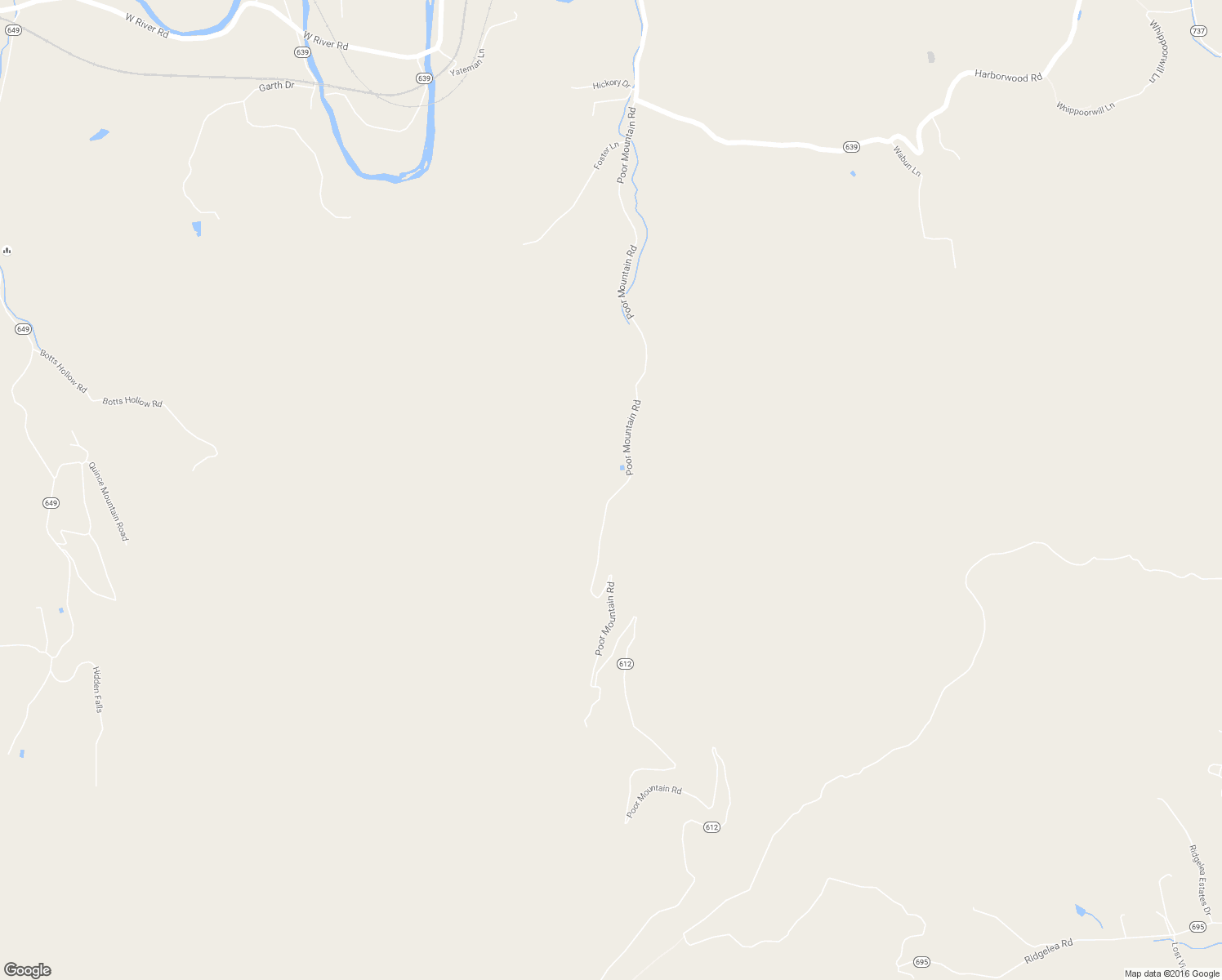 map of restaurants, bars, coffee shops, grocery stores, and more near 6111 Poor Mountain Road in Salem