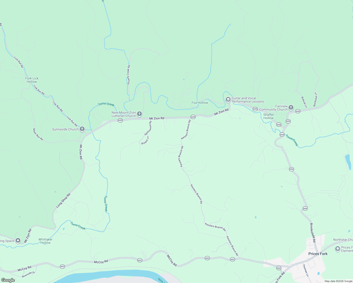 map of restaurants, bars, coffee shops, grocery stores, and more near 3200-3262 Nikkel Ln in Blacksburg