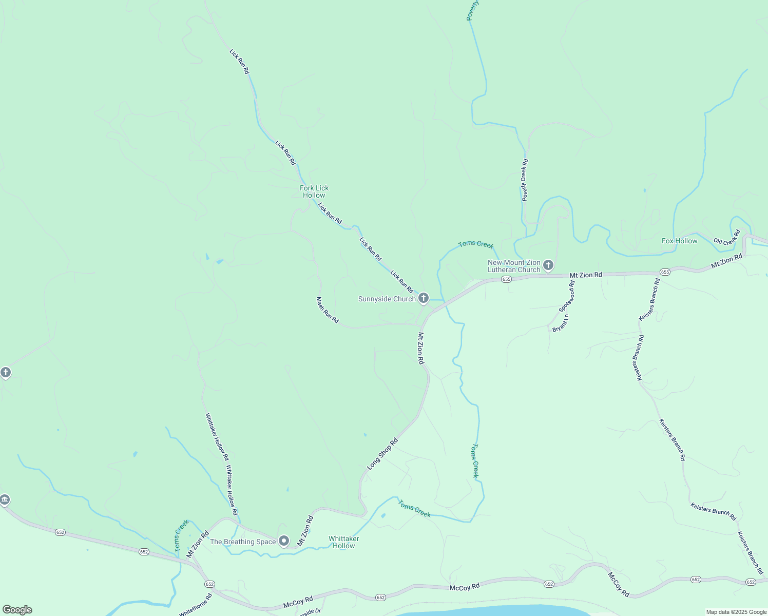 map of restaurants, bars, coffee shops, grocery stores, and more near 2282 Mash Run Road in Blacksburg
