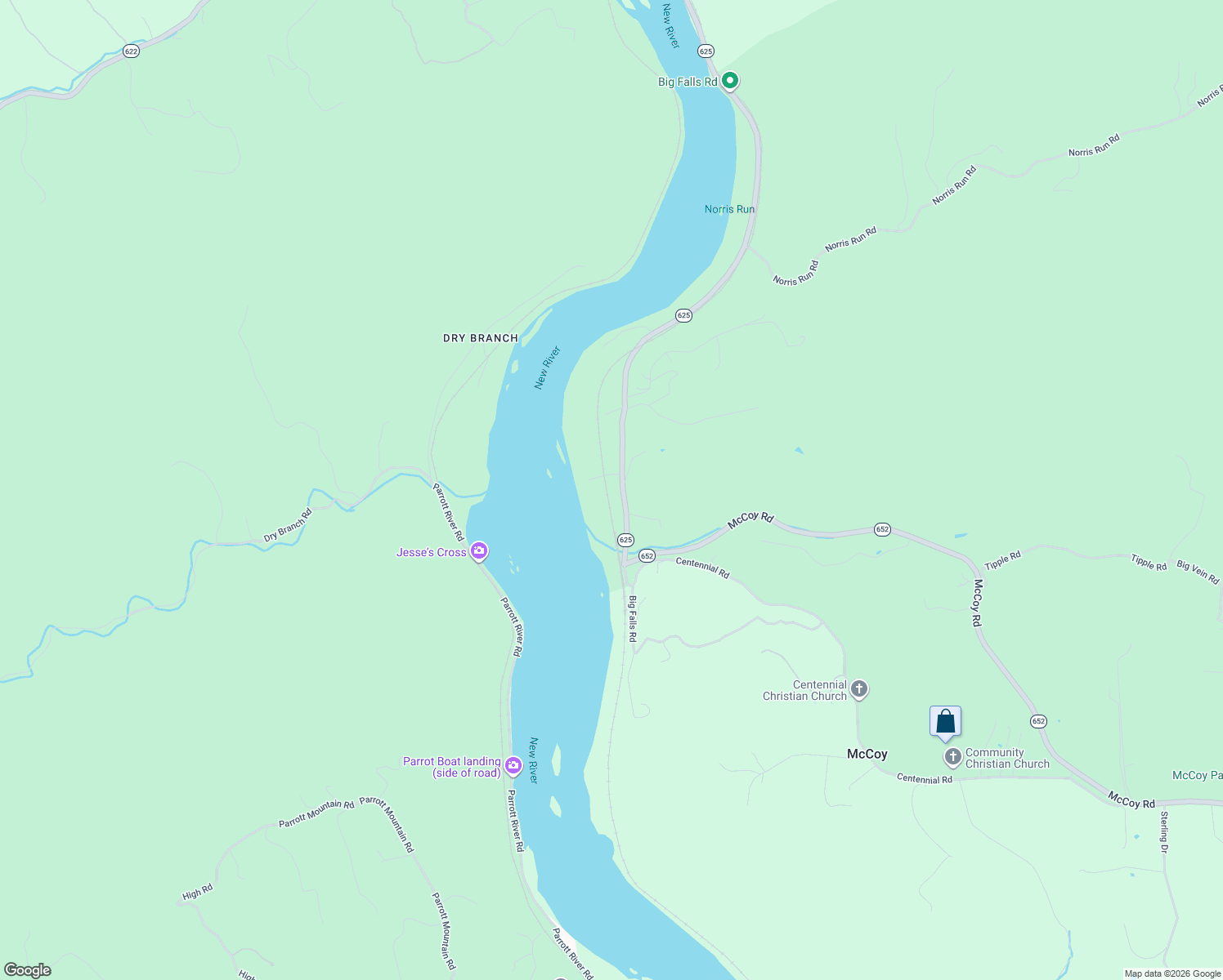 map of restaurants, bars, coffee shops, grocery stores, and more near 2349 Big Falls Road in Blacksburg