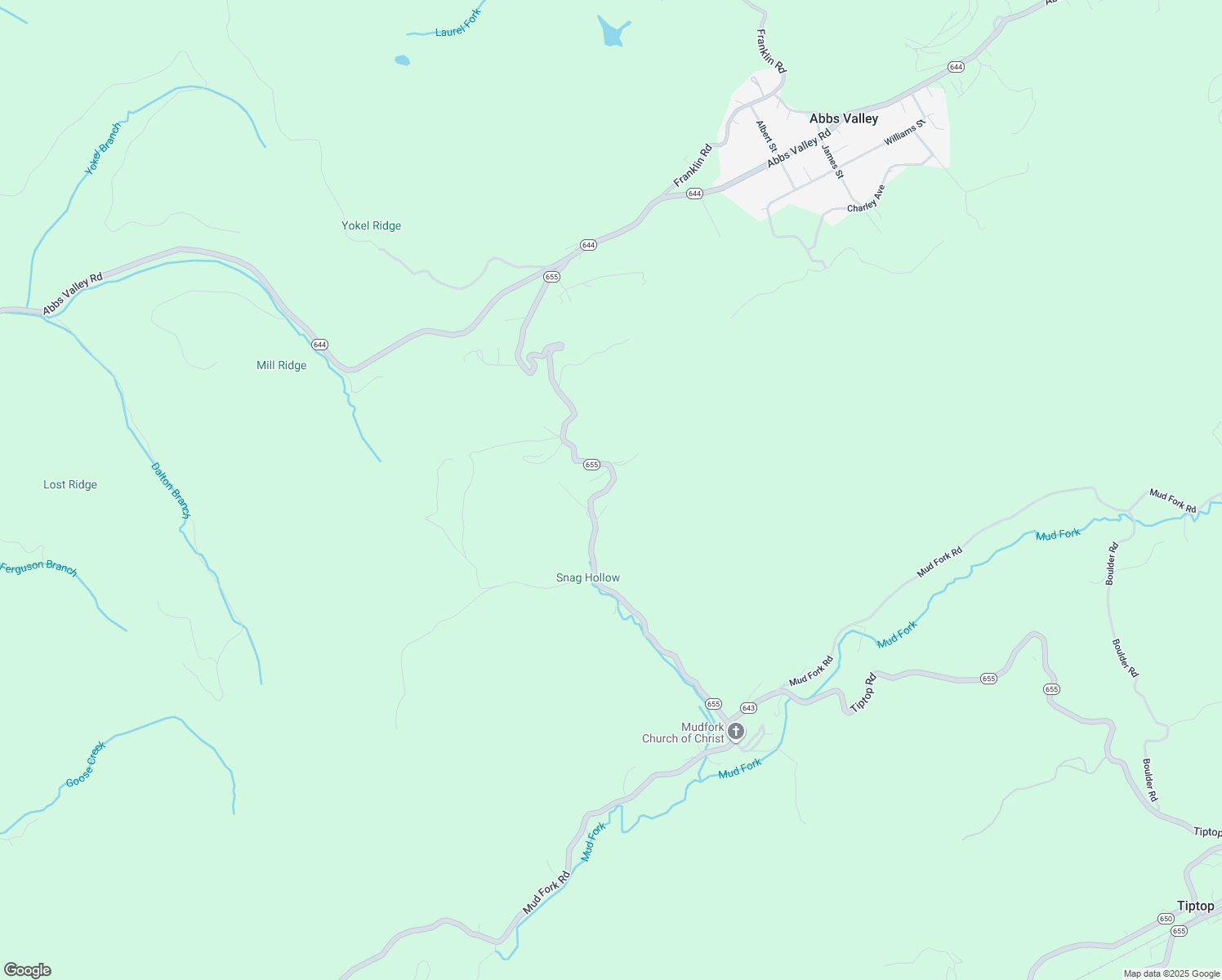 map of restaurants, bars, coffee shops, grocery stores, and more near 912 Goss Road in Bluefield