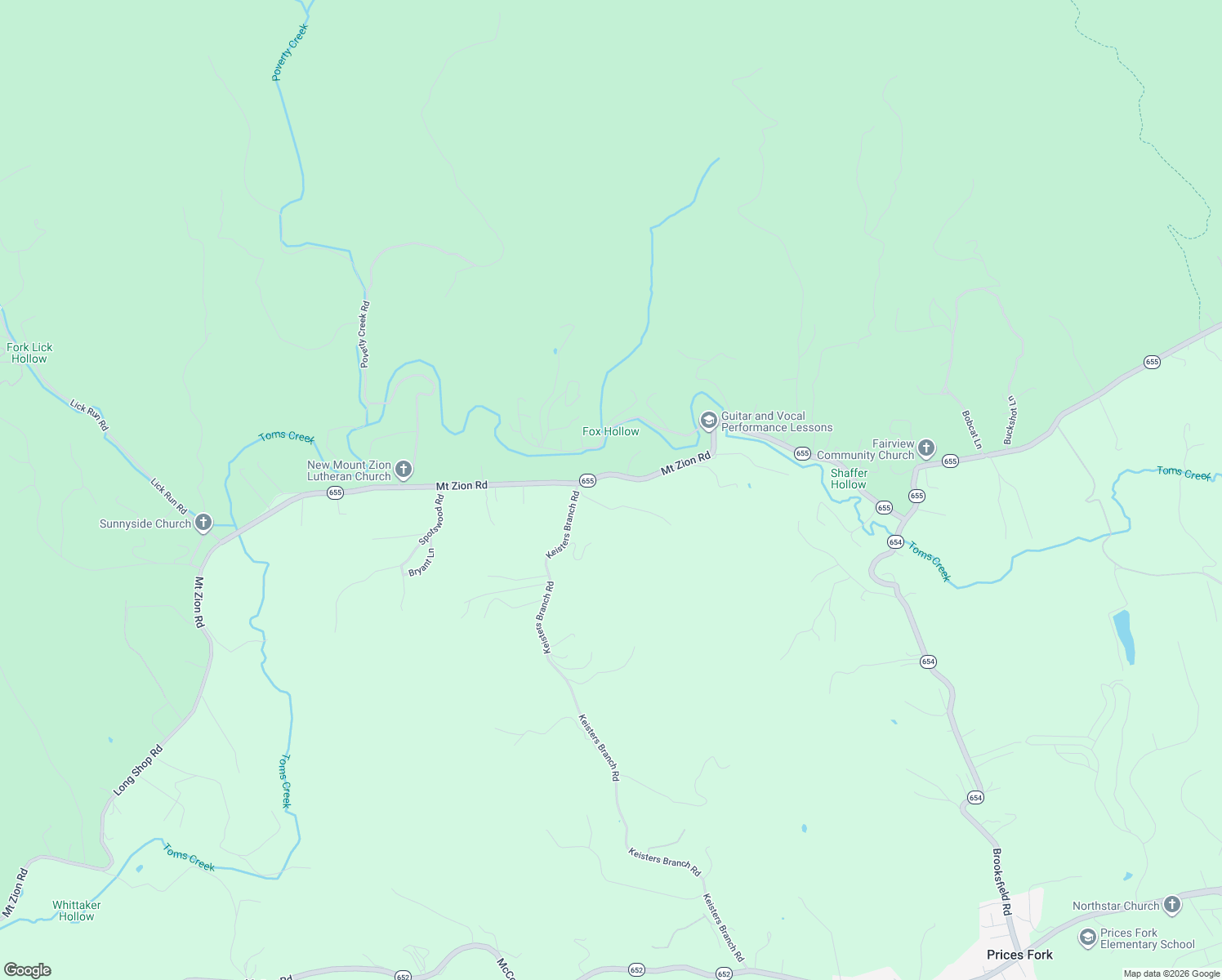map of restaurants, bars, coffee shops, grocery stores, and more near 3605 Mount Zion Road in Blacksburg