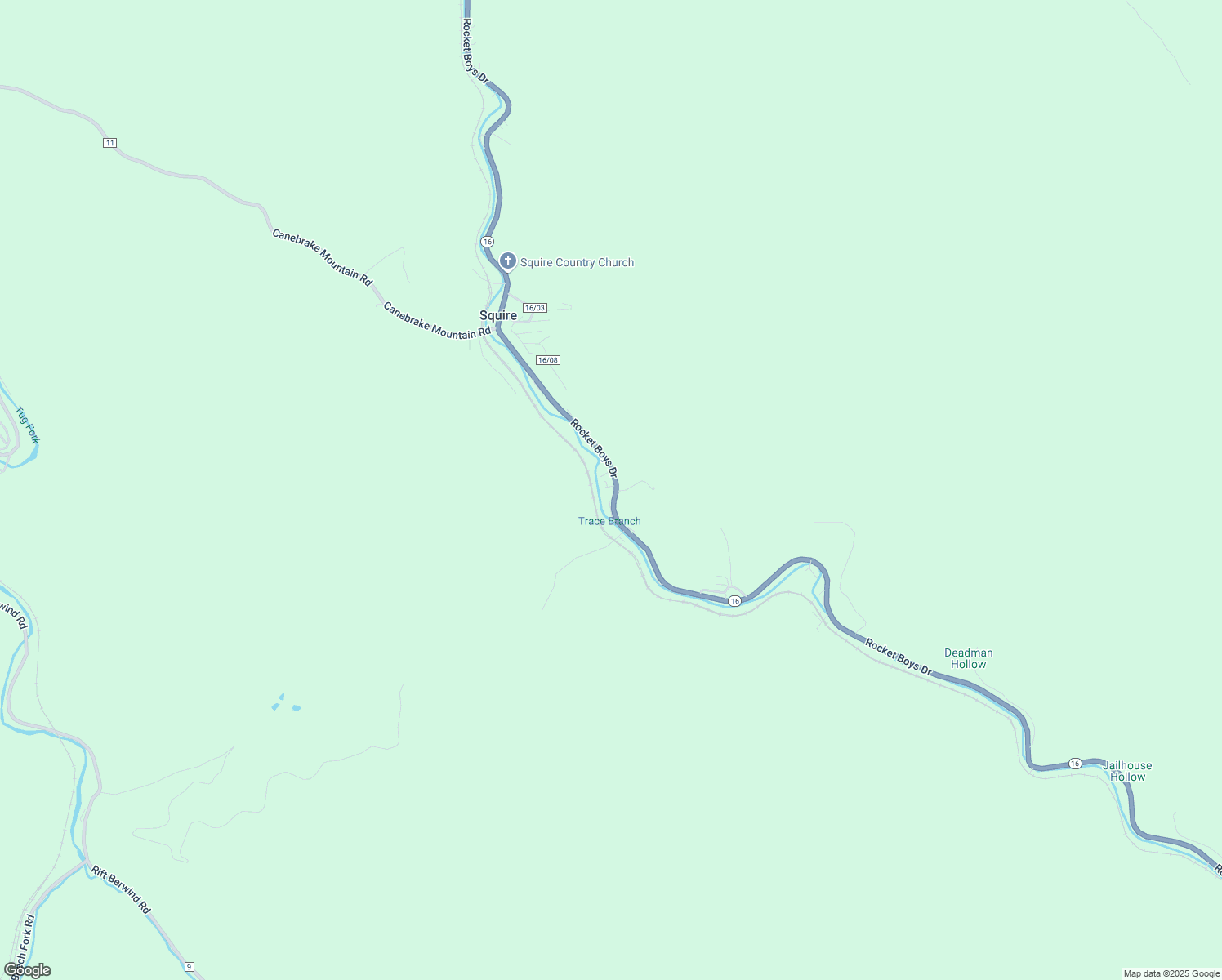 map of restaurants, bars, coffee shops, grocery stores, and more near Highway 16 in McDowell