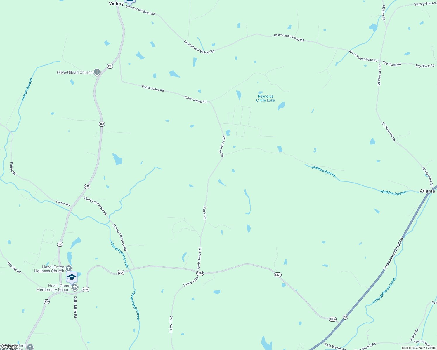 map of restaurants, bars, coffee shops, grocery stores, and more near 1486 Farris Jones Road in East Bernstadt