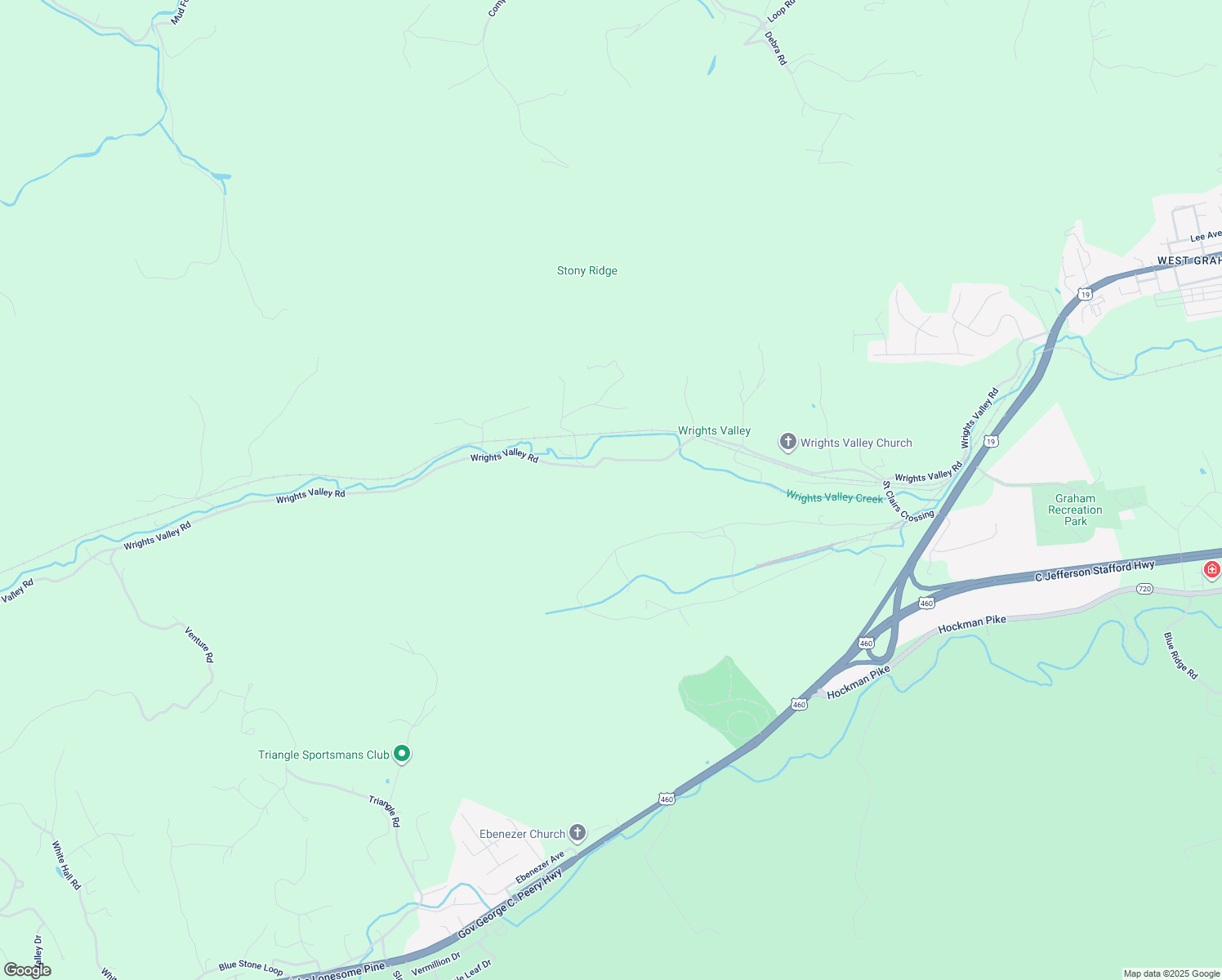 map of restaurants, bars, coffee shops, grocery stores, and more near 3232 Wrights Valley Road in Bluefield