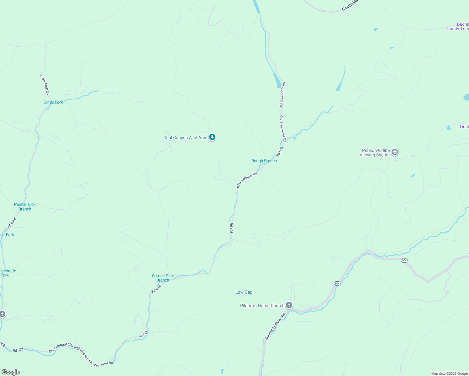 map of restaurants, bars, coffee shops, grocery stores, and more near 1029 Data Drive in Haysi
