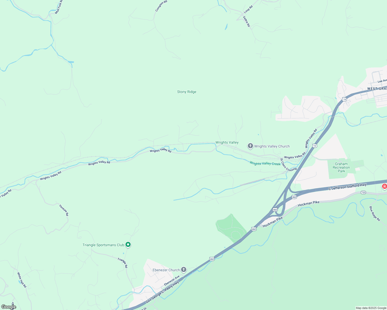 map of restaurants, bars, coffee shops, grocery stores, and more near 3232 Wrights Valley Road in Bluefield