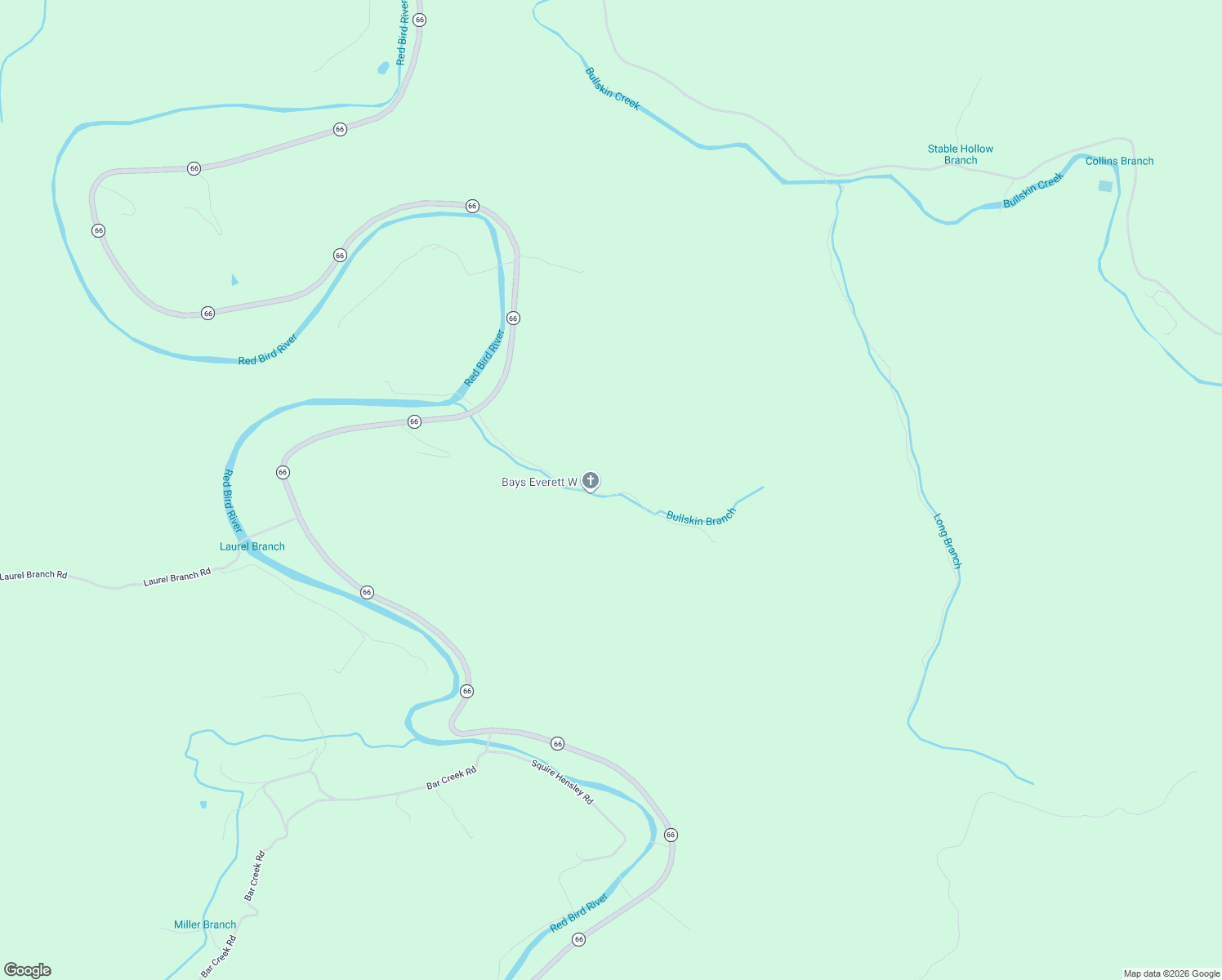 map of restaurants, bars, coffee shops, grocery stores, and more near 523 Bullskin Branch Road in Oneida