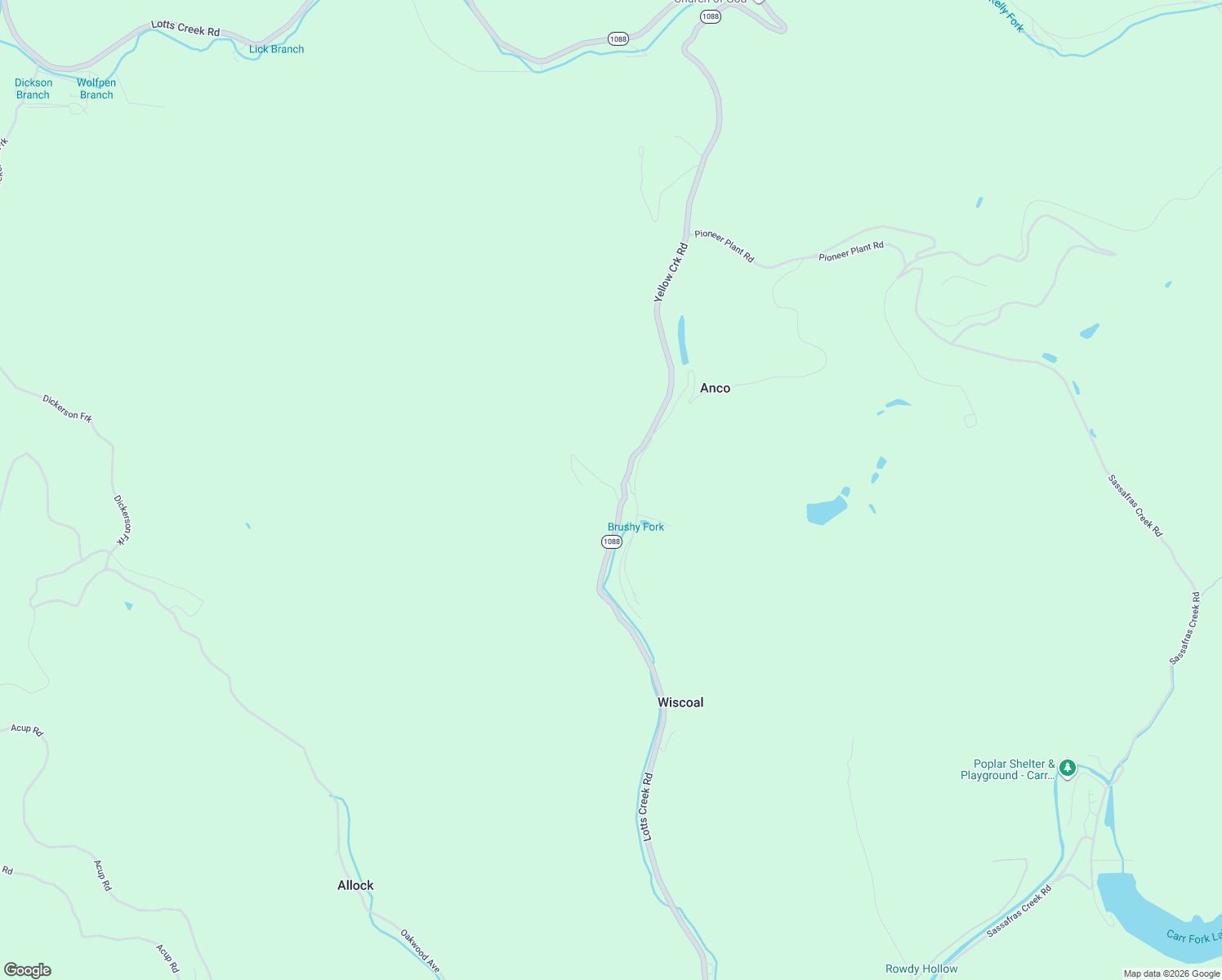 map of restaurants, bars, coffee shops, grocery stores, and more near Blue Bird Road in Sassafras