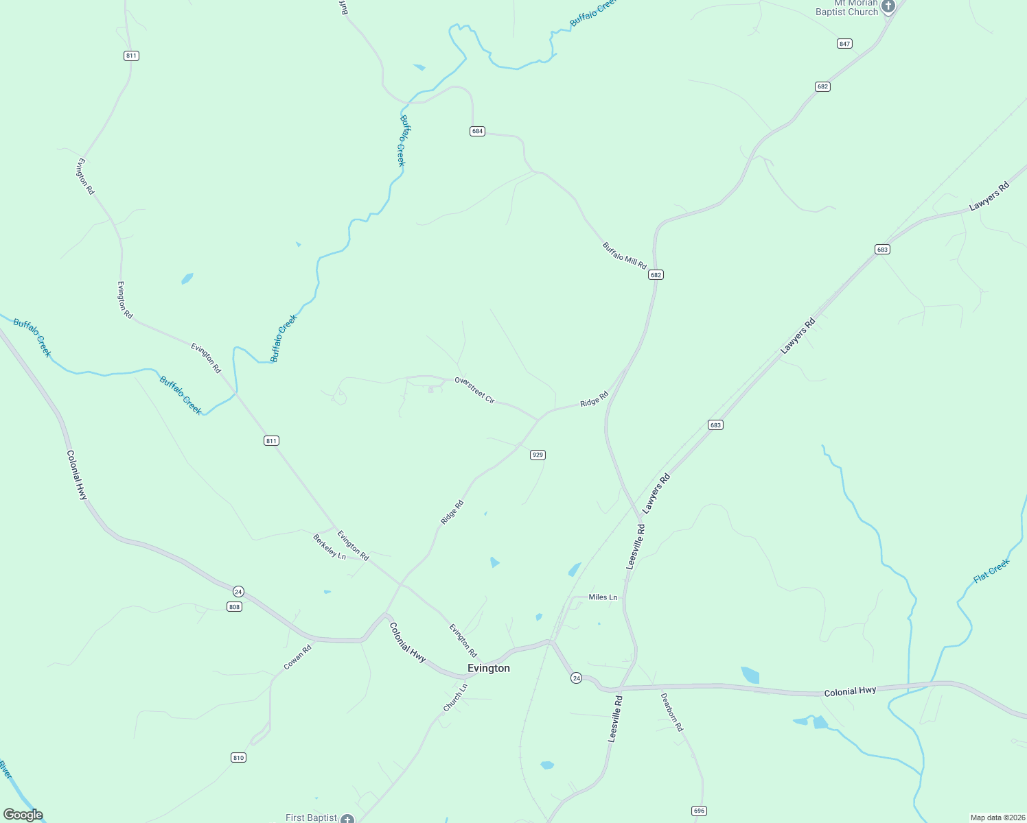 map of restaurants, bars, coffee shops, grocery stores, and more near 90 Plateau Drive in Evington