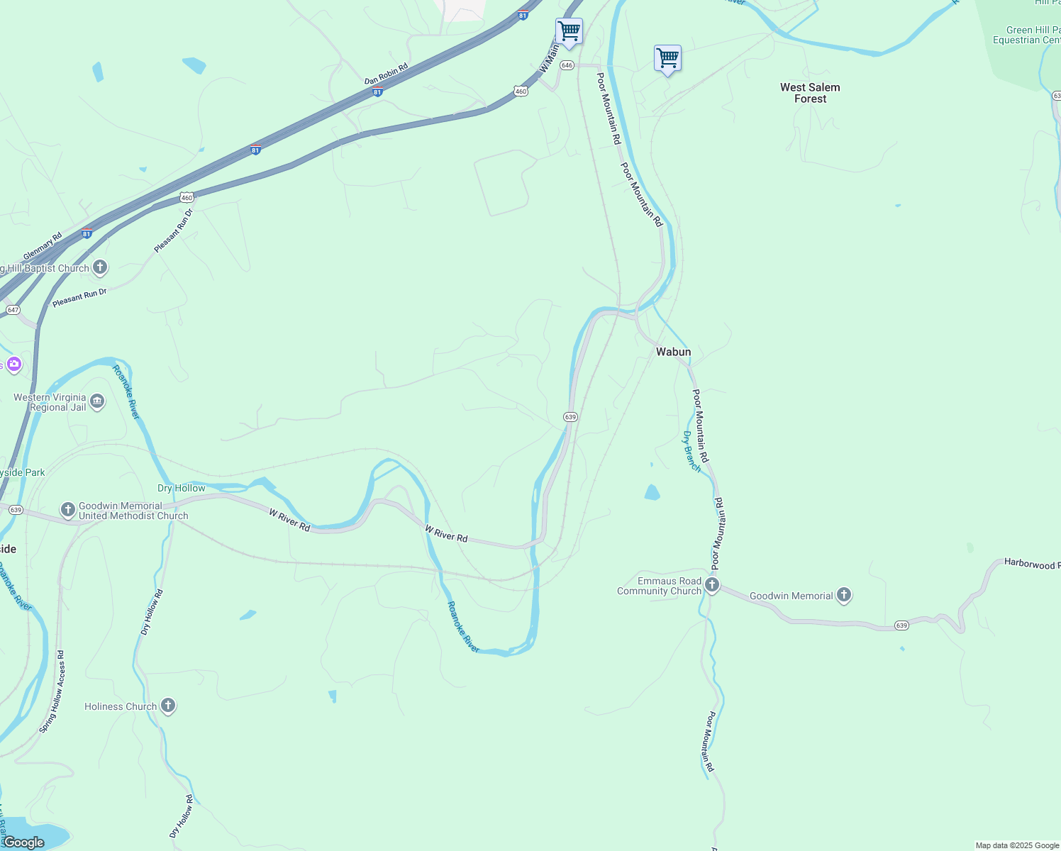 map of restaurants, bars, coffee shops, grocery stores, and more near 4736 Bohon Hollow Rd in Salem