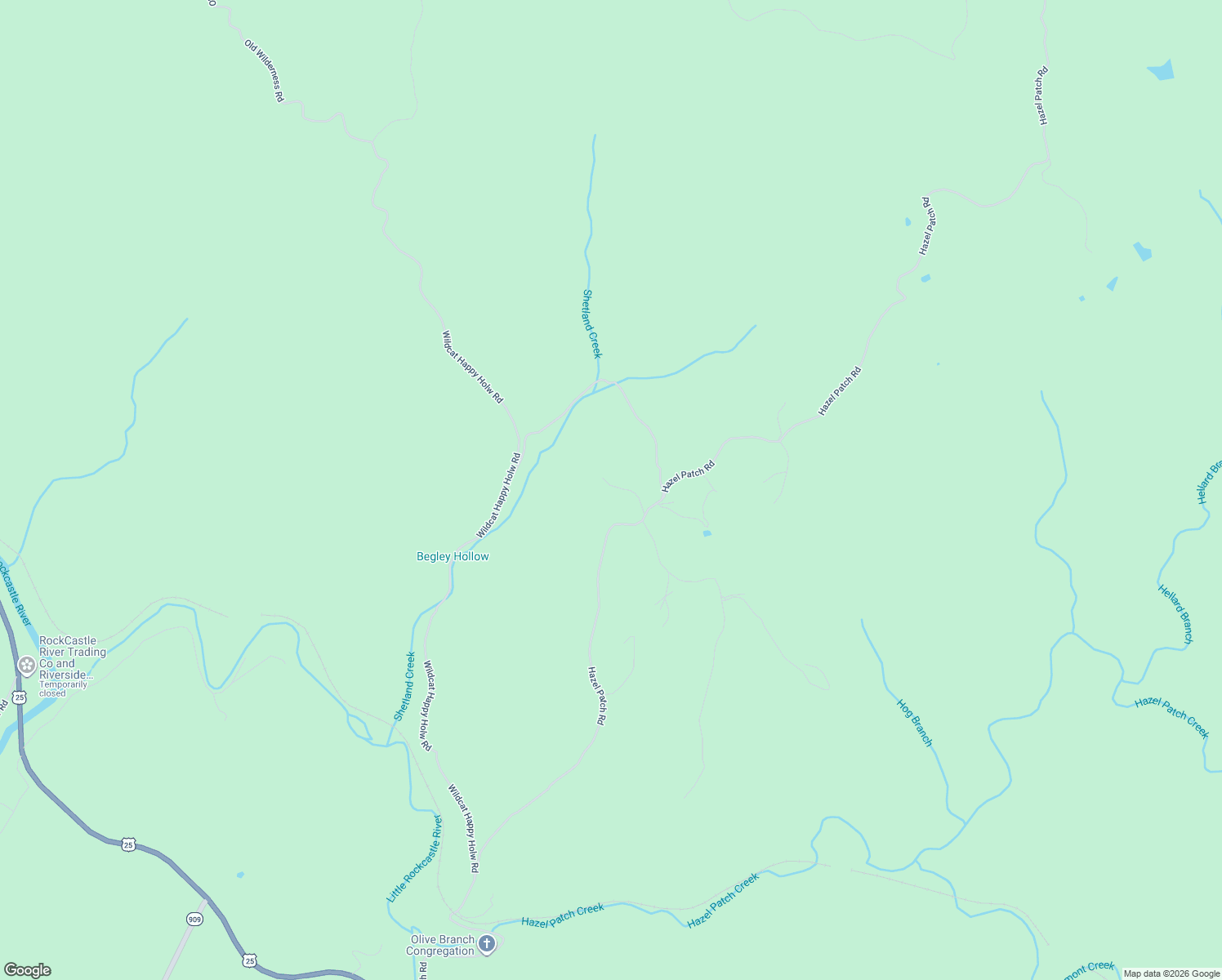 map of restaurants, bars, coffee shops, grocery stores, and more near 1968 Hazel Patch Road in East Bernstadt