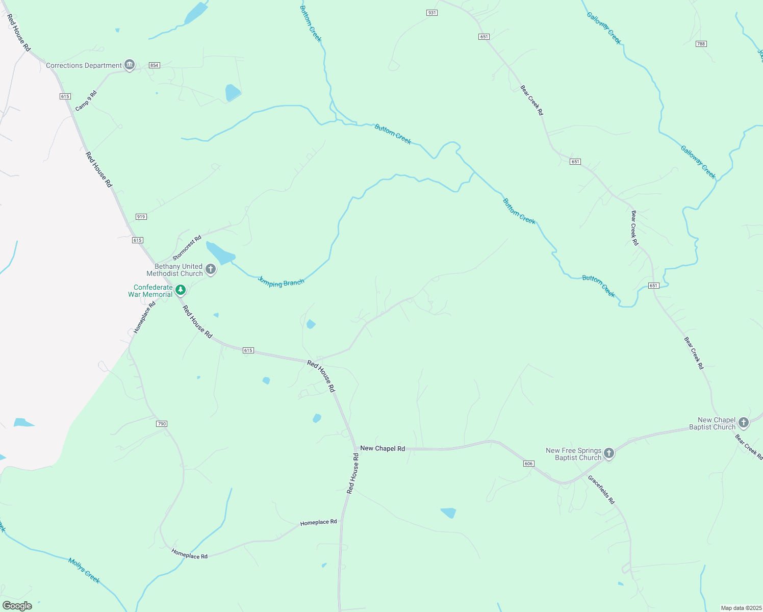 map of restaurants, bars, coffee shops, grocery stores, and more near 418 Pauls Road in Rustburg