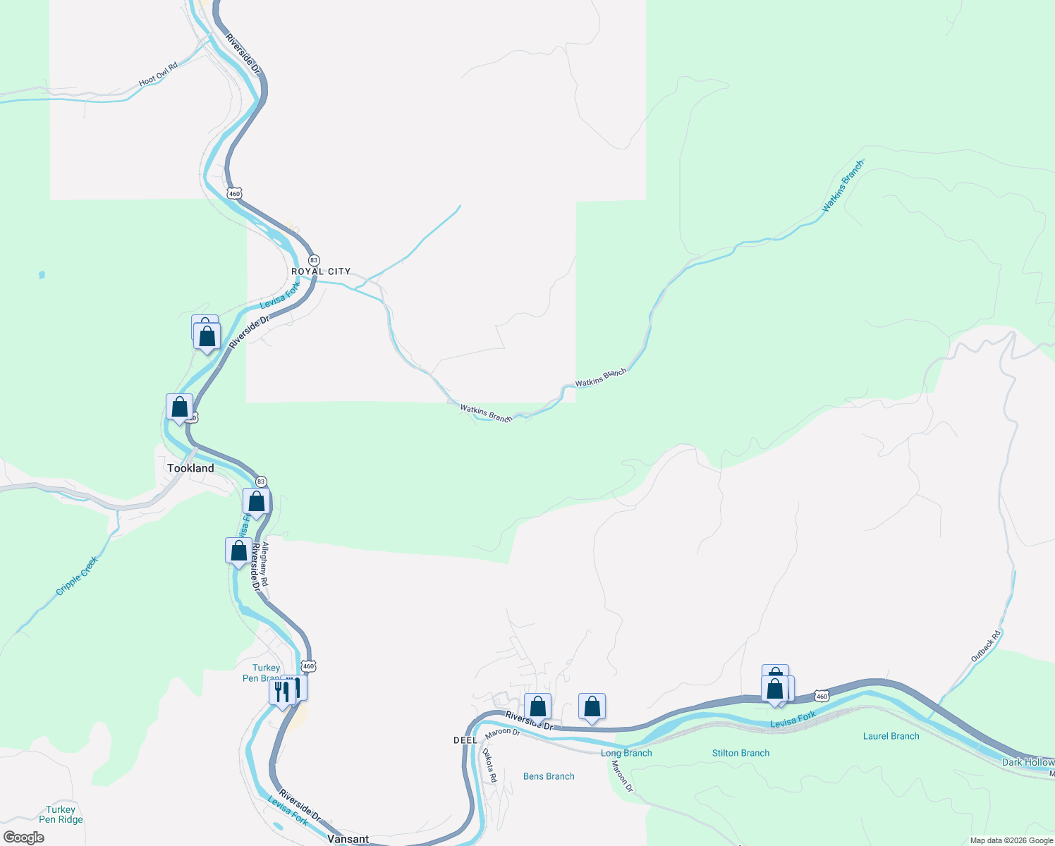 map of restaurants, bars, coffee shops, grocery stores, and more near 1048 Blackbird Road in Grundy