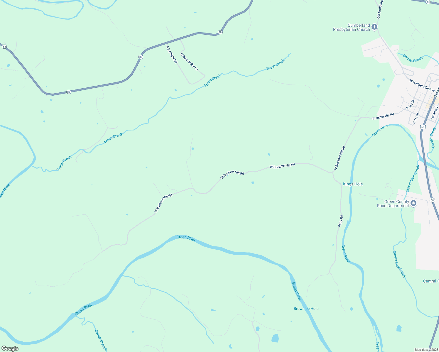 map of restaurants, bars, coffee shops, grocery stores, and more near 1410 West Buckner Hill Road in Greensburg