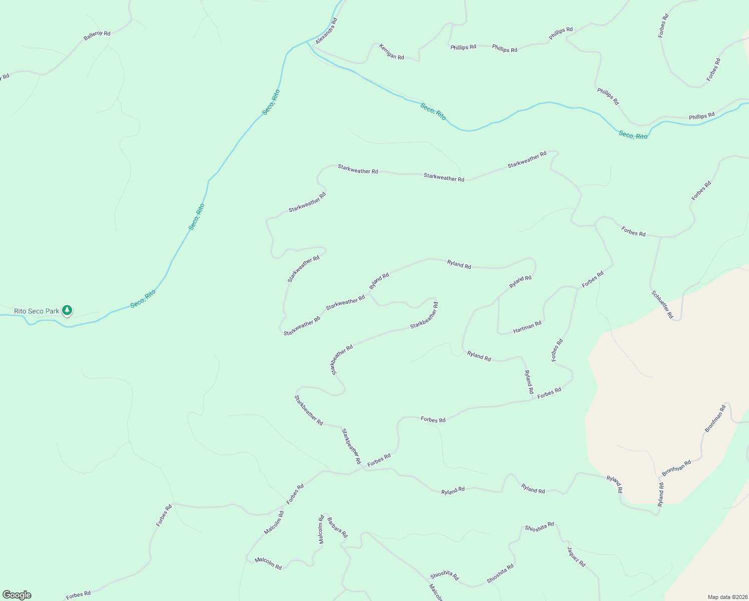 map of restaurants, bars, coffee shops, grocery stores, and more near Starkbeather Road in Costilla County
