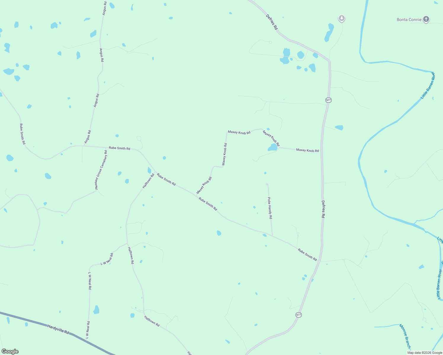 map of restaurants, bars, coffee shops, grocery stores, and more near 1285 Maxey Knob Road in Canmer