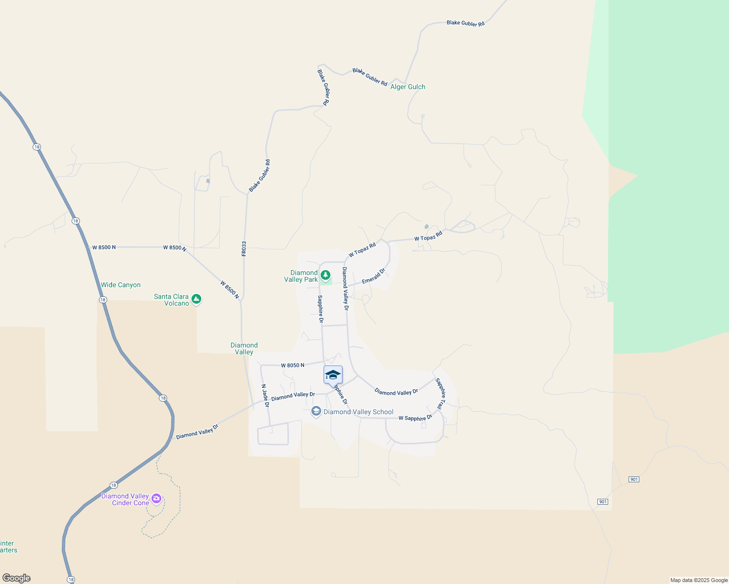 map of restaurants, bars, coffee shops, grocery stores, and more near 1215 West Emerald Drive in St. George