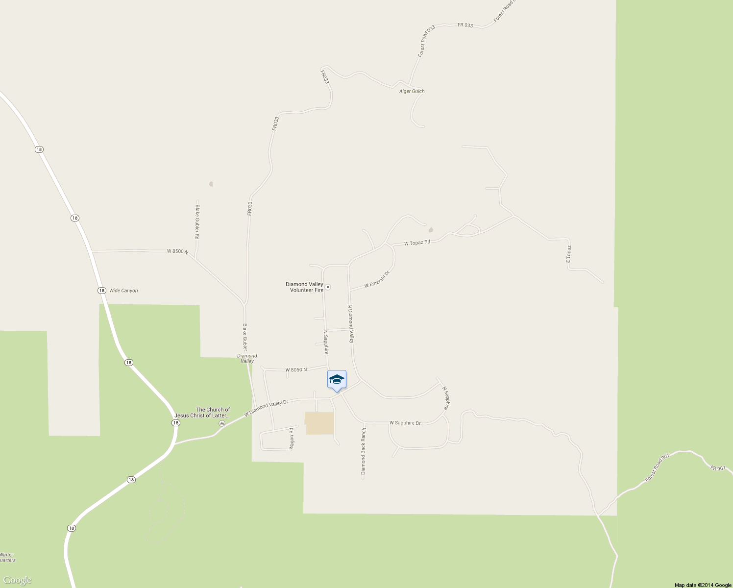 map of restaurants, bars, coffee shops, grocery stores, and more near 1215 West Emerald Drive in St. George