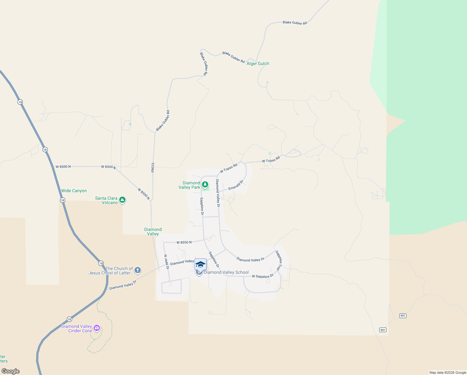 map of restaurants, bars, coffee shops, grocery stores, and more near West Emerald Drive in Washington County