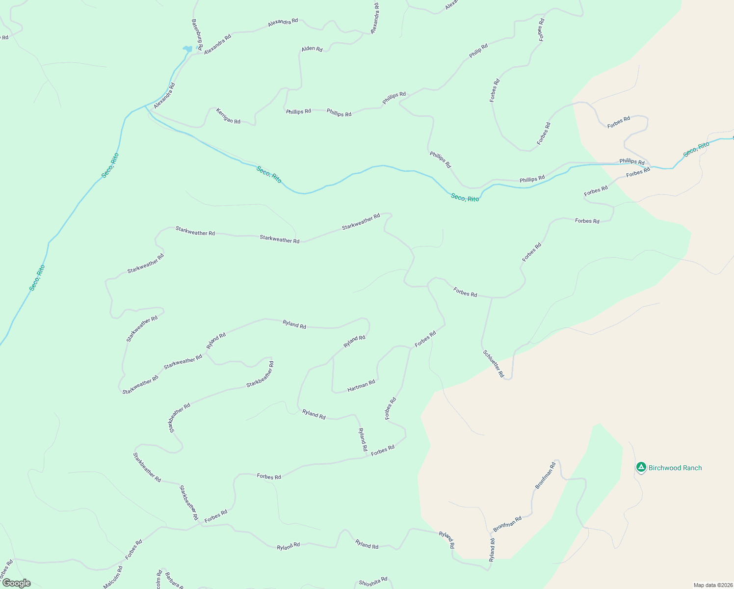 map of restaurants, bars, coffee shops, grocery stores, and more near Ryland Road in Fort Garland