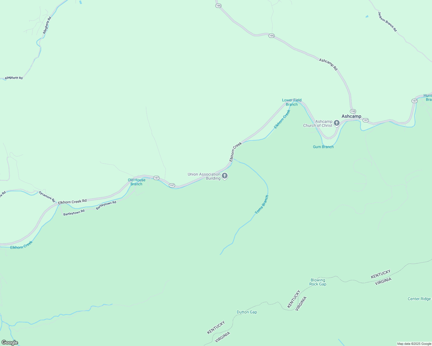 map of restaurants, bars, coffee shops, grocery stores, and more near 8500 Elkhorn Creek in Elkhorn City