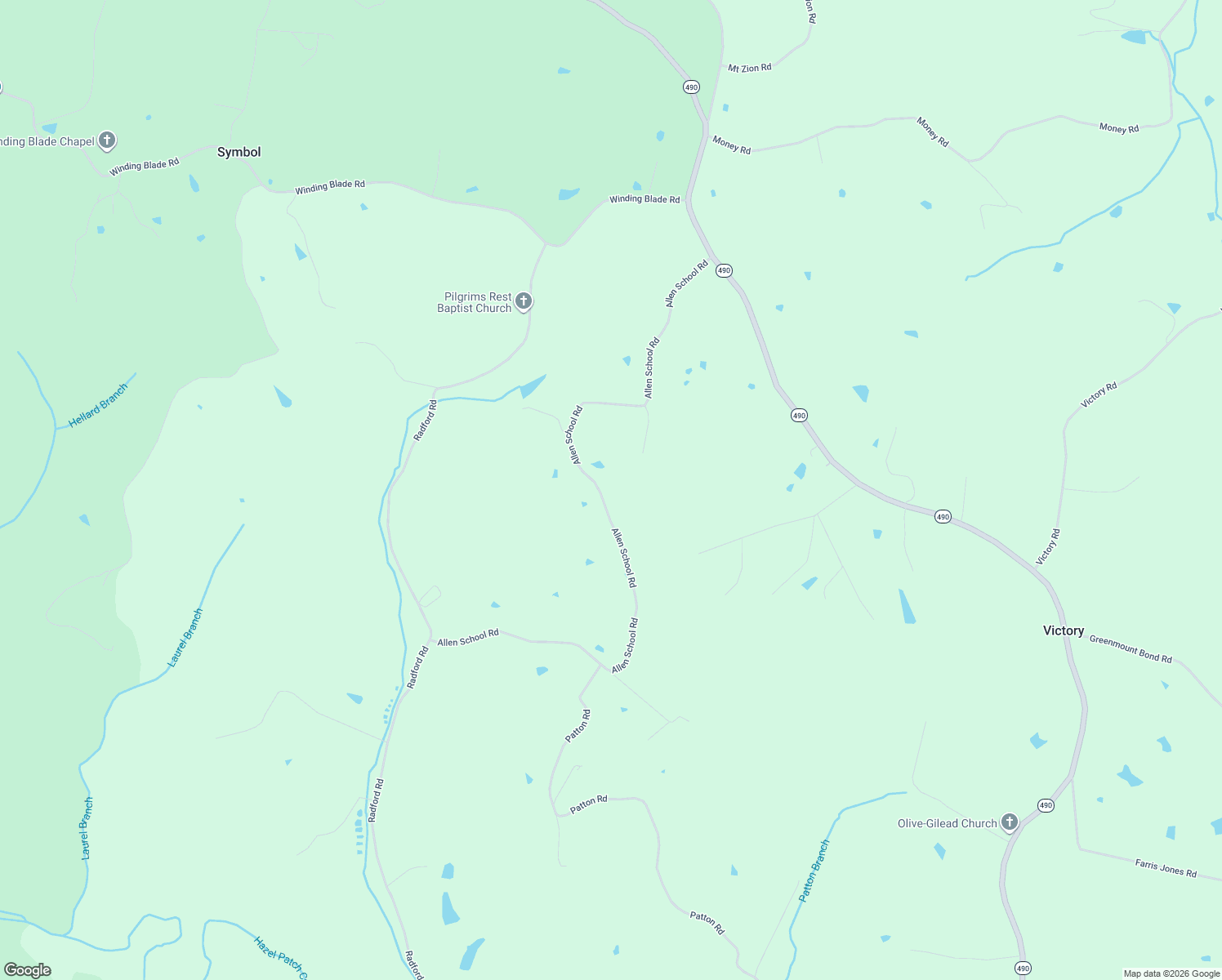 map of restaurants, bars, coffee shops, grocery stores, and more near 977 Allen School Road in East Bernstadt
