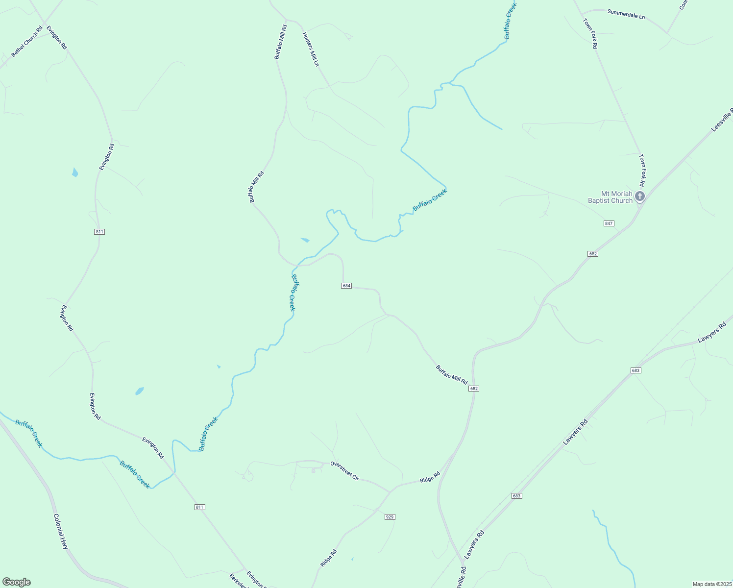 map of restaurants, bars, coffee shops, grocery stores, and more near 684 Buffalo Mill Road in Evington