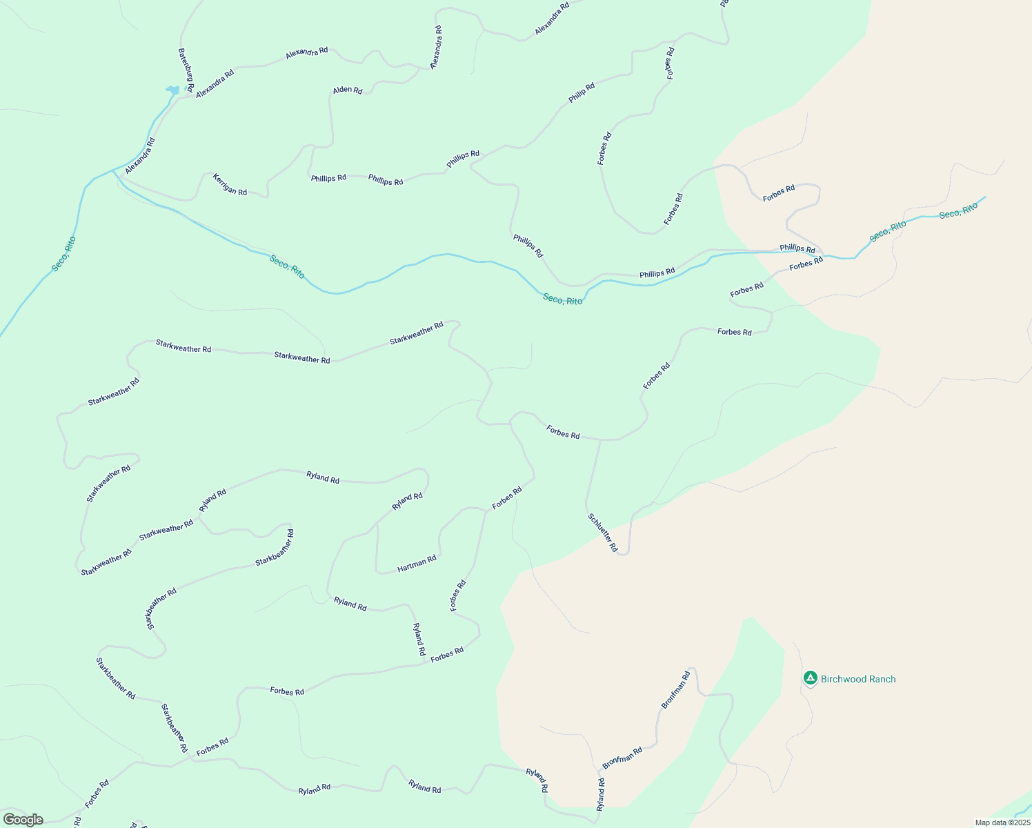 map of restaurants, bars, coffee shops, grocery stores, and more near Forbes Road in Fort Garland
