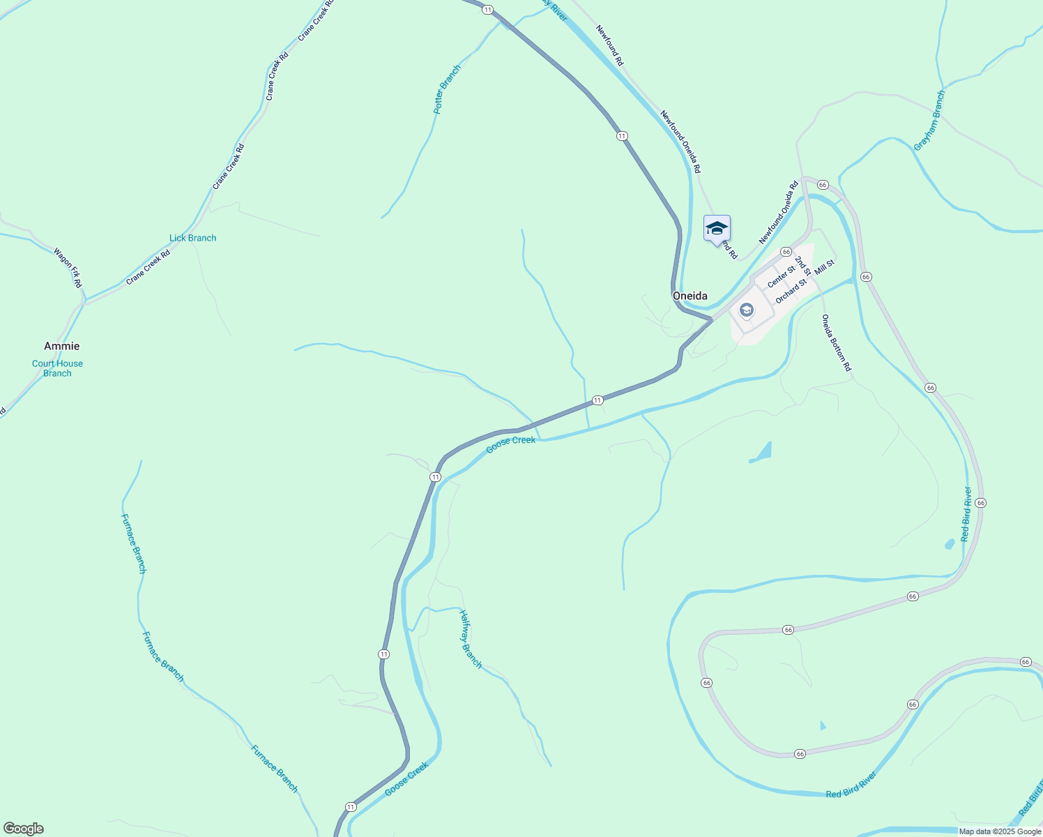 map of restaurants, bars, coffee shops, grocery stores, and more near in Oneida