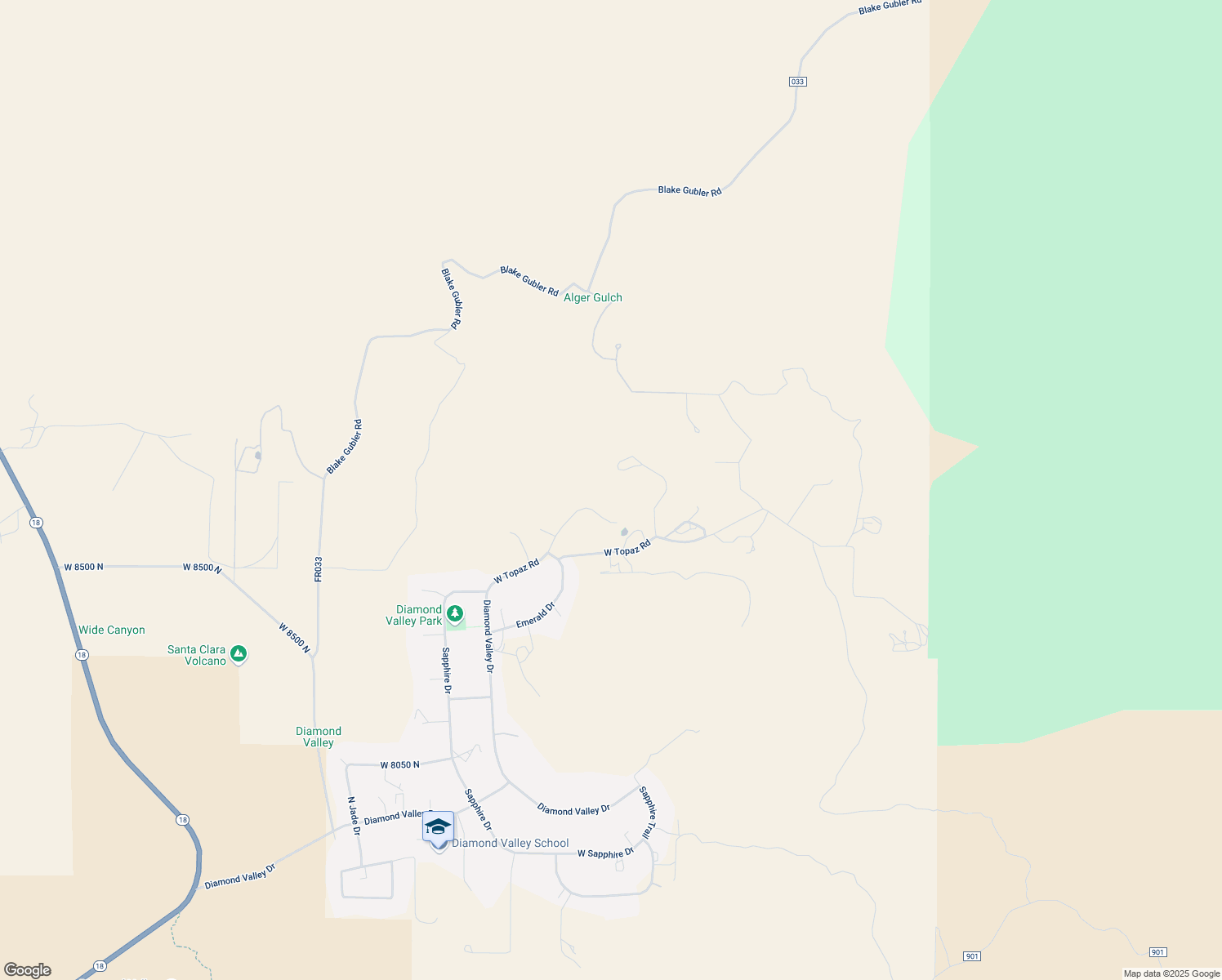 map of restaurants, bars, coffee shops, grocery stores, and more near 8602 North Topaz Court in St. George