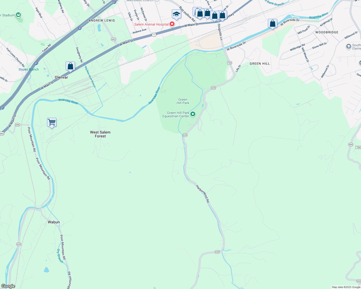 map of restaurants, bars, coffee shops, grocery stores, and more near 3081 Harborwood Road in Salem